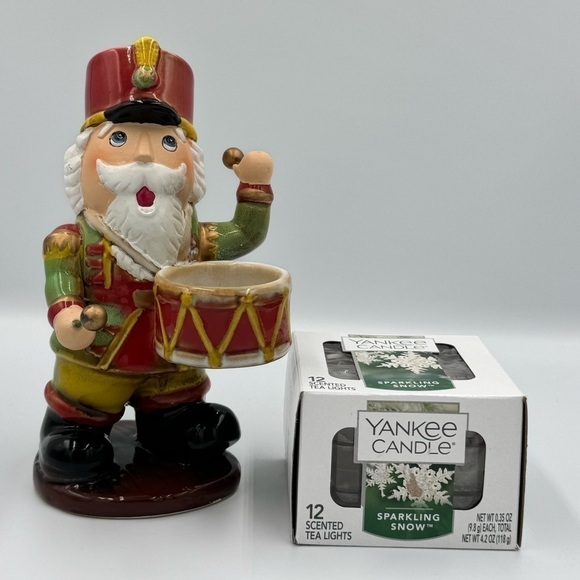 Yankee Candle Drummer/Nutcracker Tea Light Holder & Box of New Tea Lights - Picture 2 of 7